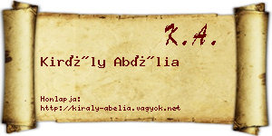 Király Abélia névjegykártya